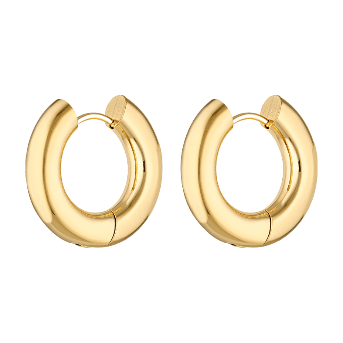 gold filled heavy hoops earrings