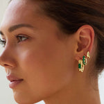 Bixby and Co earring stack in green 