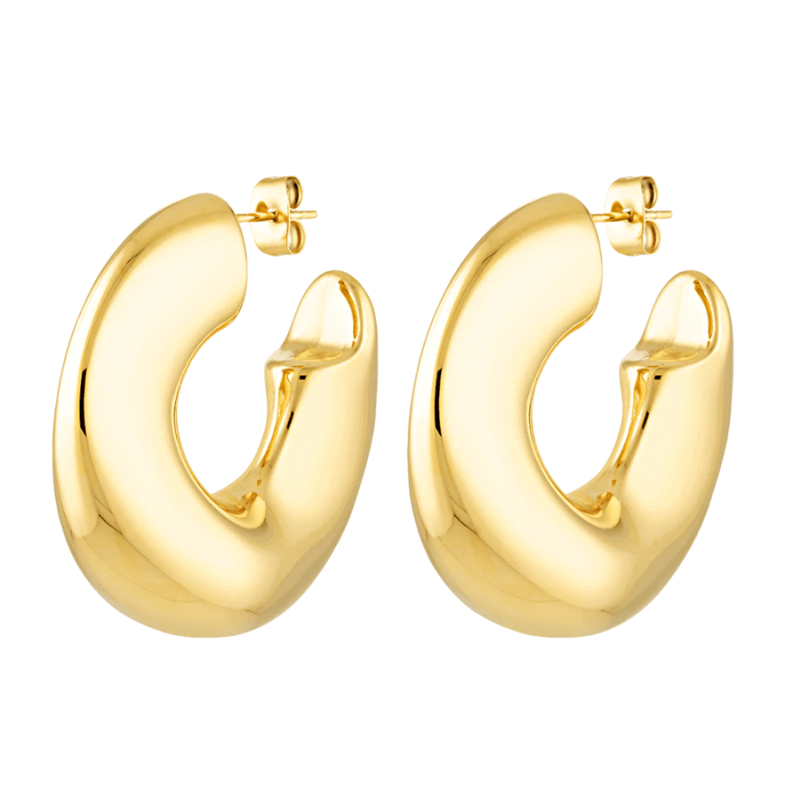 New Bixby and Co large organic gold hoops