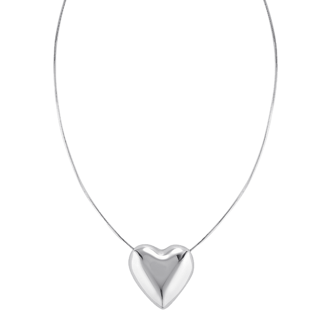 Italian Sterling silver heart necklace