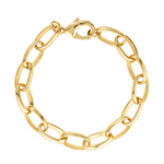 gold filled large chain link bracelet 