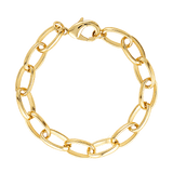 gold filled large chain link bracelet 