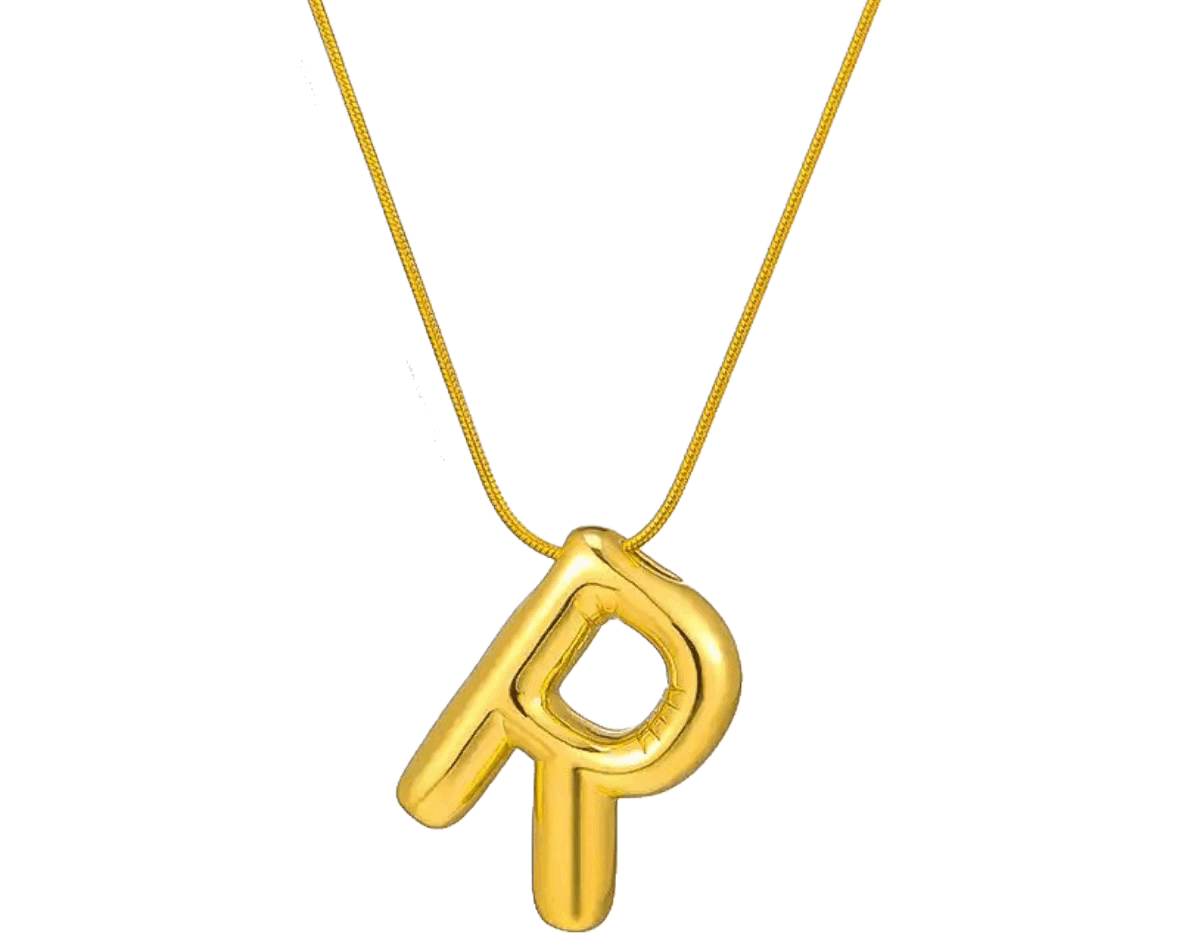 Initial letter alphabet in gold 