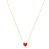 Red heart pendant necklace 