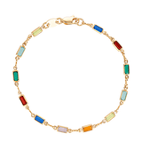 Dainty gold filled Rainbow Bracelet bracelet