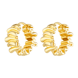 18k gold filled squiggle hoops 