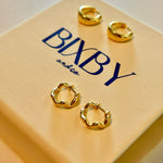 18k gold fill everyday earring stack 