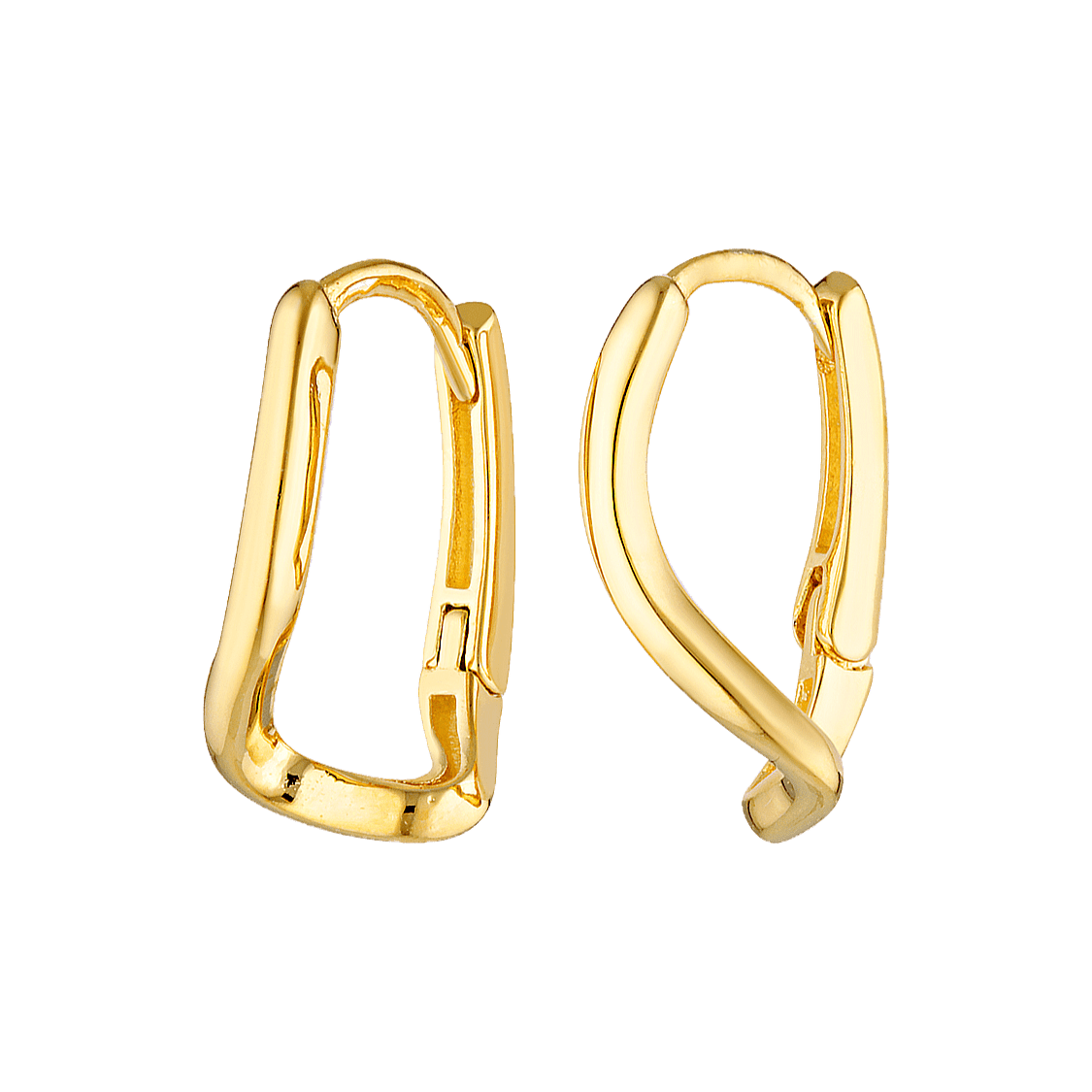 18k gold filled wavy earrings