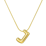 Letter J gold pendant 