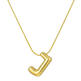 Letter J gold pendant 