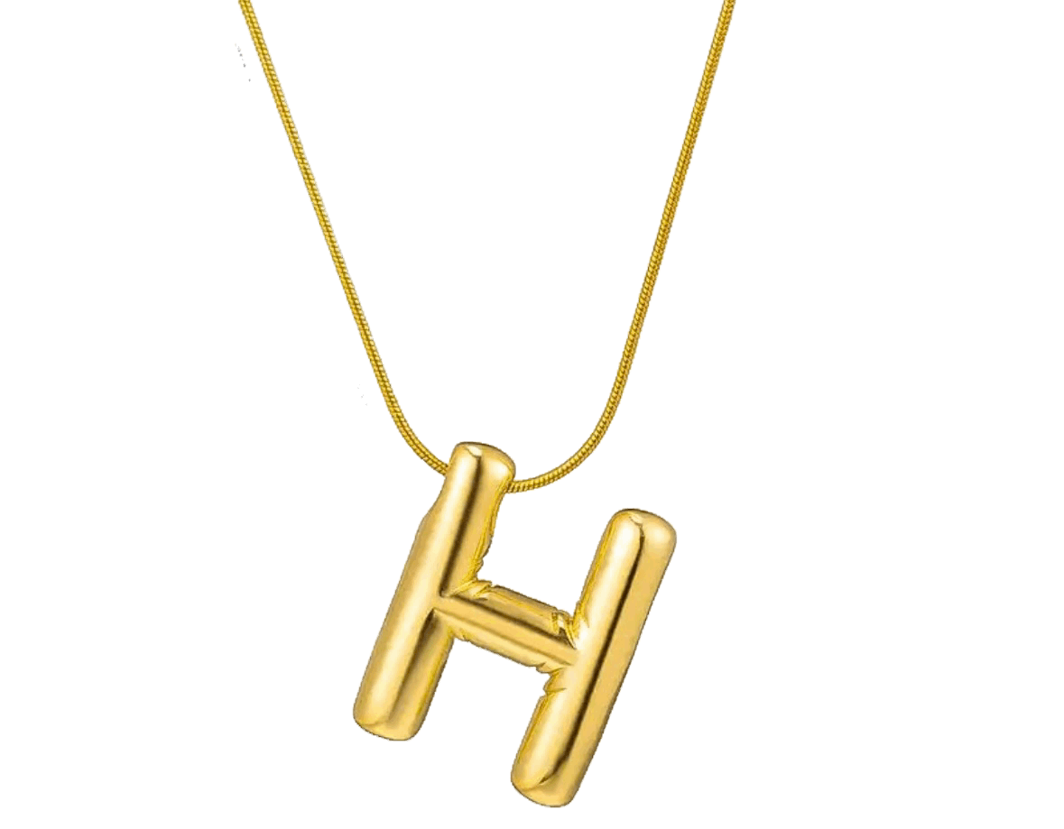 Balloon Letters pendant necklace