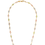 18k gold filled necklace with coloured stones