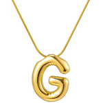 G shaped pendant initial necklace 