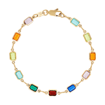 gold filled multicolour bracelet