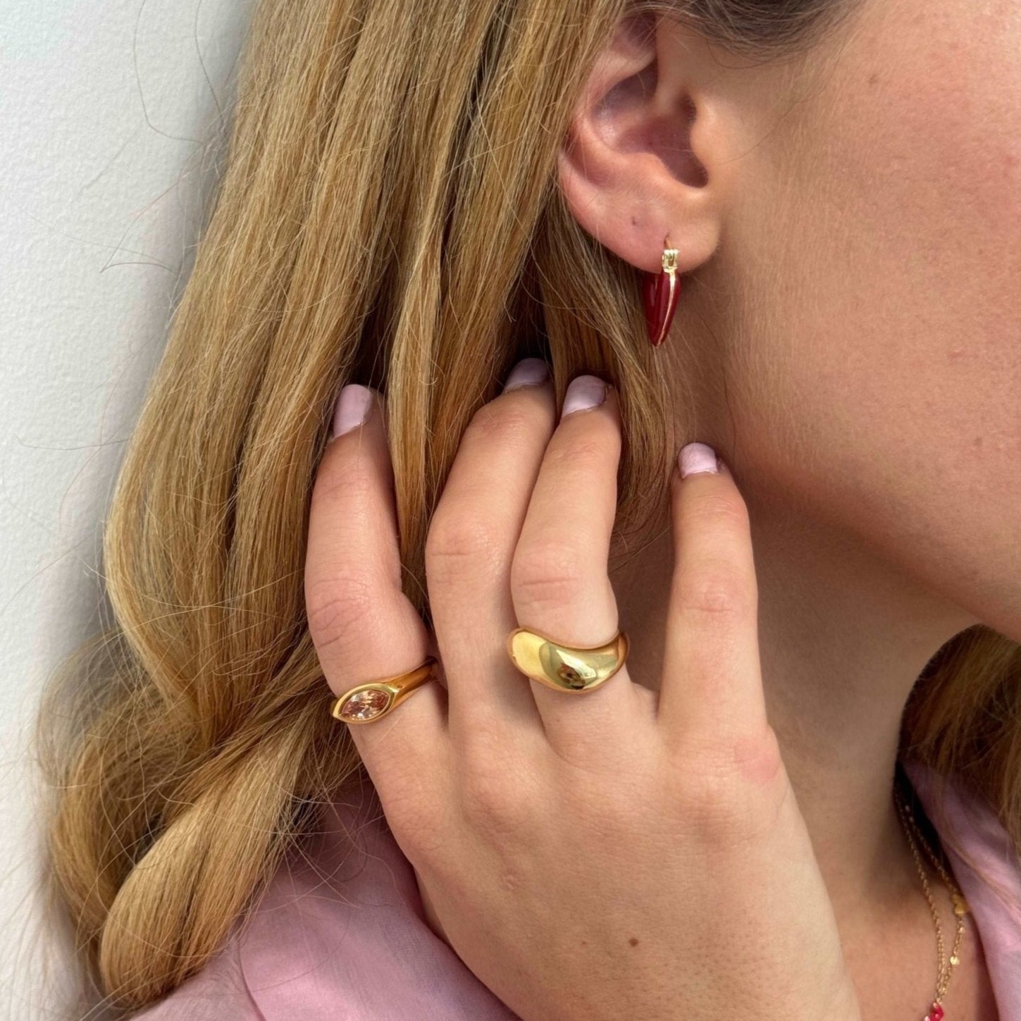 Wavy Ring in gold from Bixby Glazed Collection 