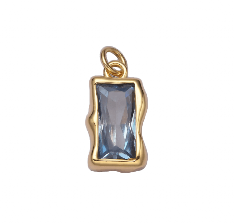 March Pisces Aquamarine gemstone pendant