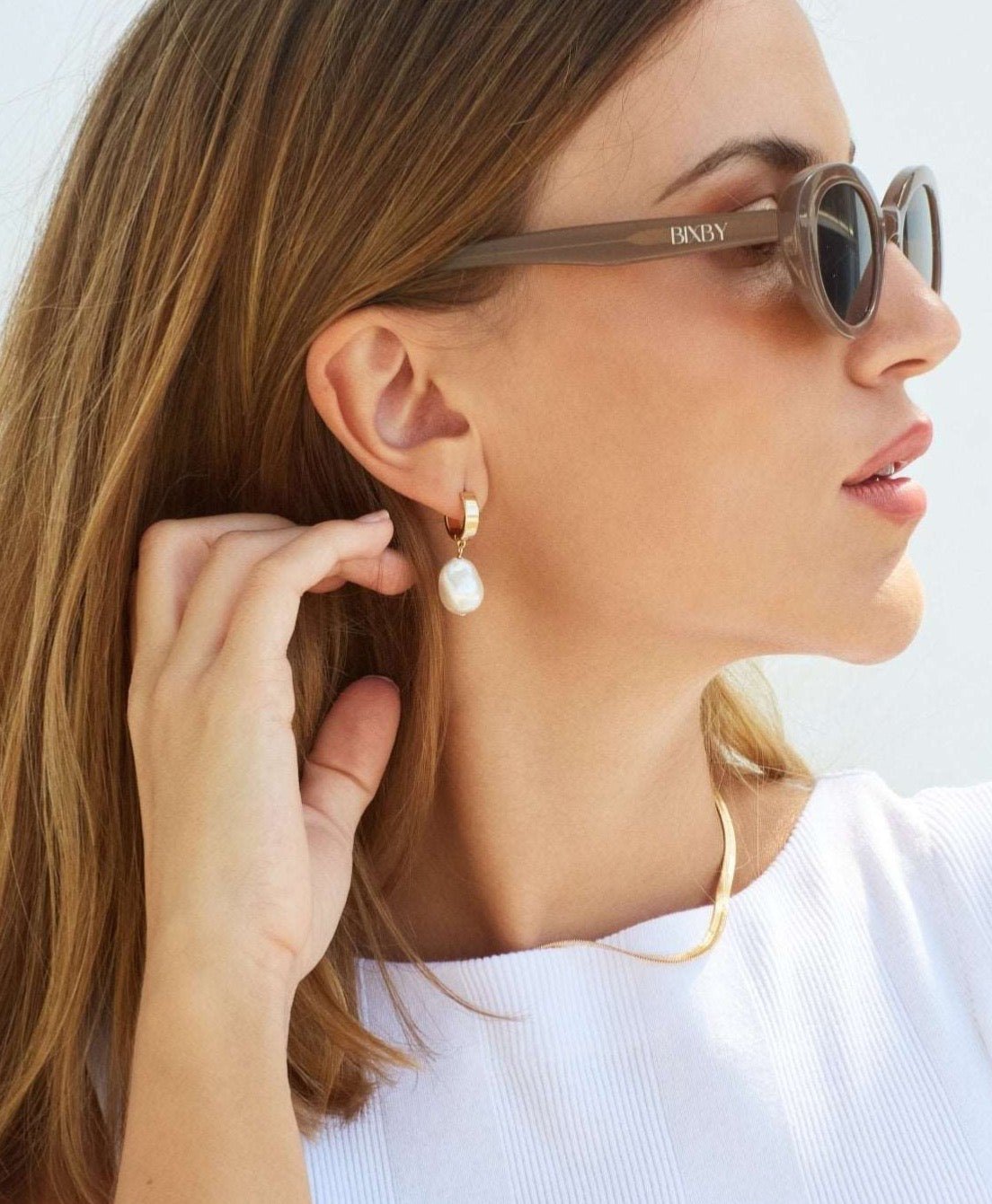 Classic Pearl drop earring from Bixby Jewellery