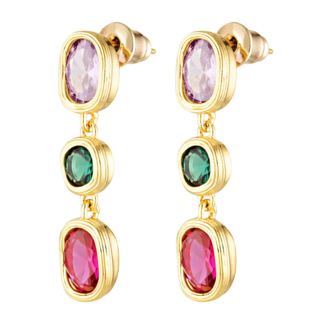 Sunshine Drops in multicoloured gemstones 