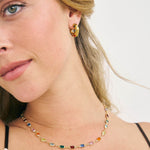 Model wearing Rainbow necklace 