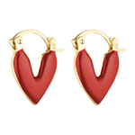 Red Velvert Heart Earrings 