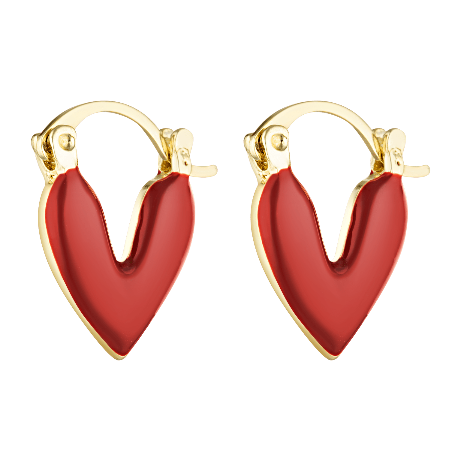 Red Velvert Heart Earrings 