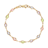 Pastel rainbow glass bracelet