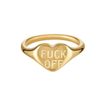 Fuck Off Ring in gold 