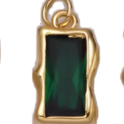 Emerald Green May Taurus birthstone pendant