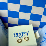 Bixby packaging showing the mini gold huggies  