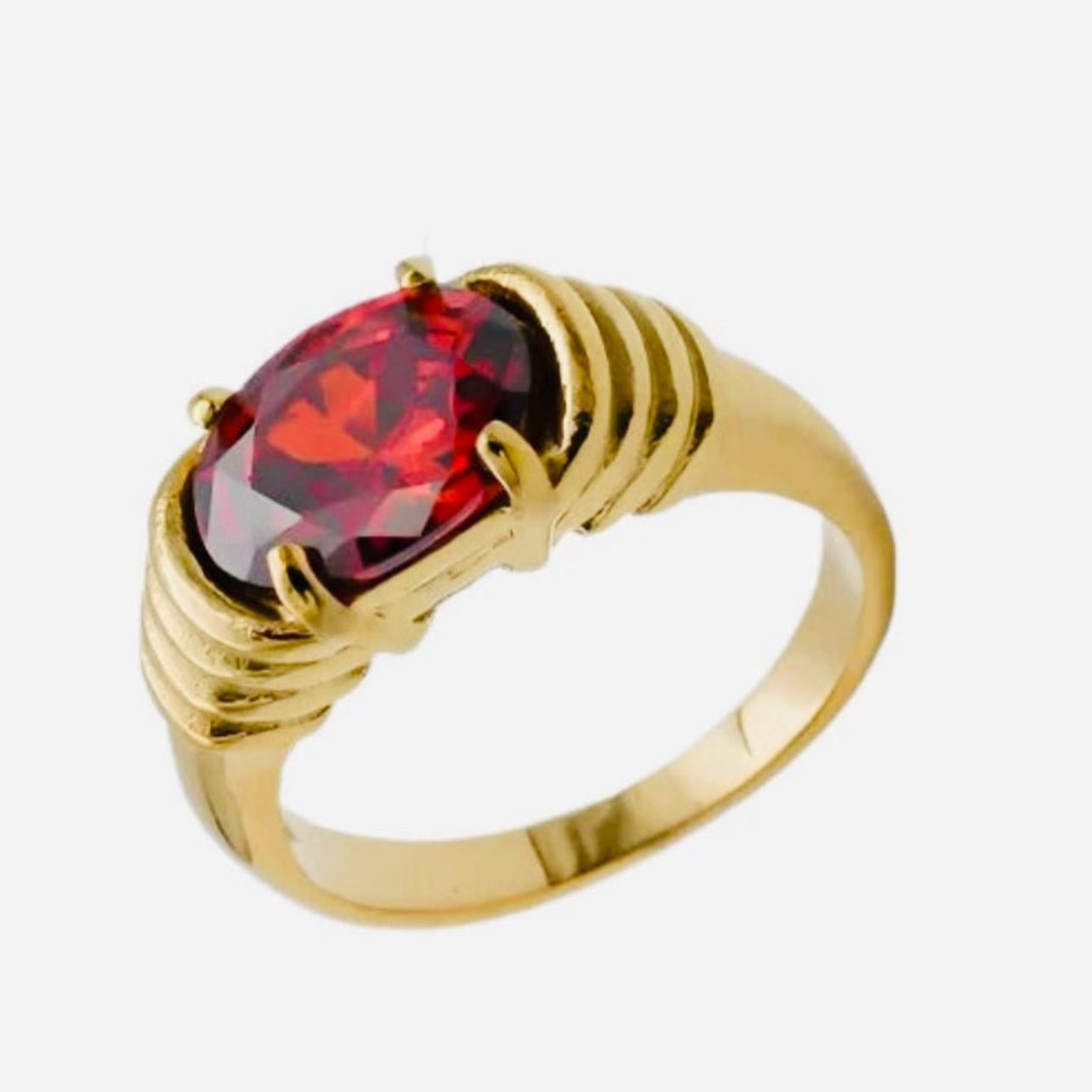 Jenna Ruby red gemstone ring 