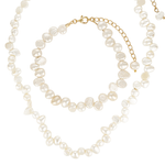 Etta set - small freshwater pearls necklace and bracelet 