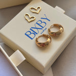 18k Gold Fill clicker hoop earrings 