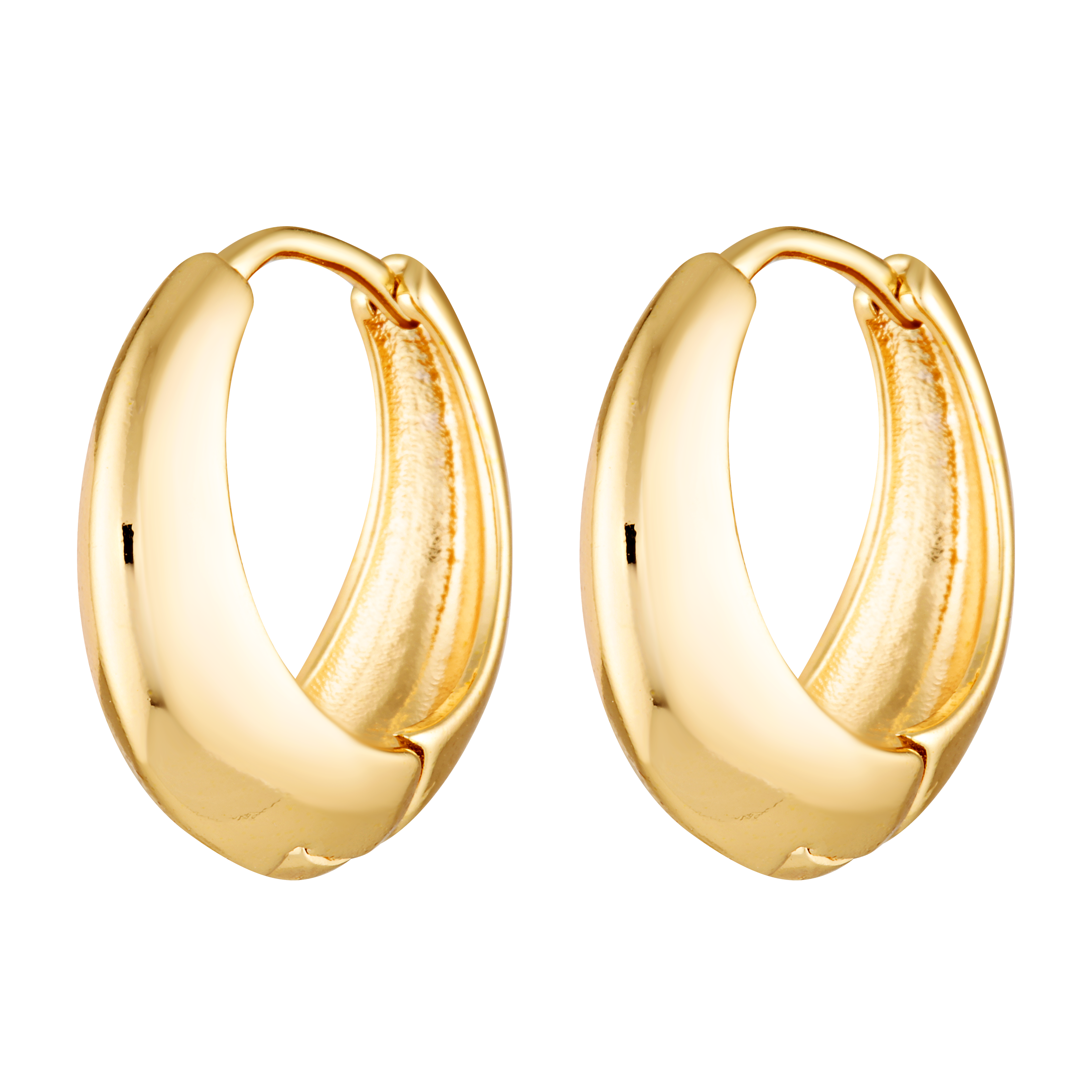 Gorgeous everyday clicker hoops in 18k gold fill 