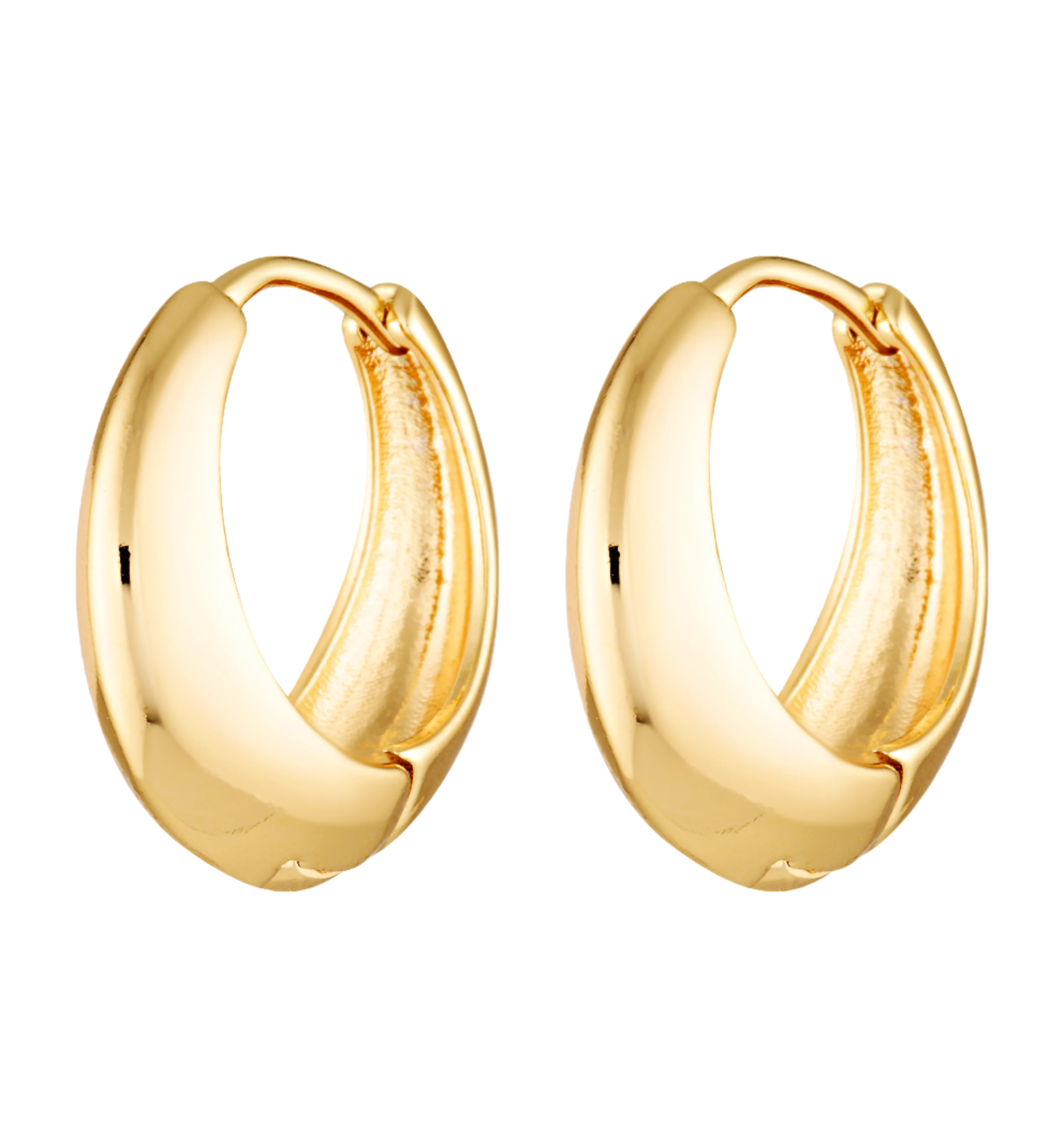 Gorgeous everyday clicker hoops in 18k gold fill 