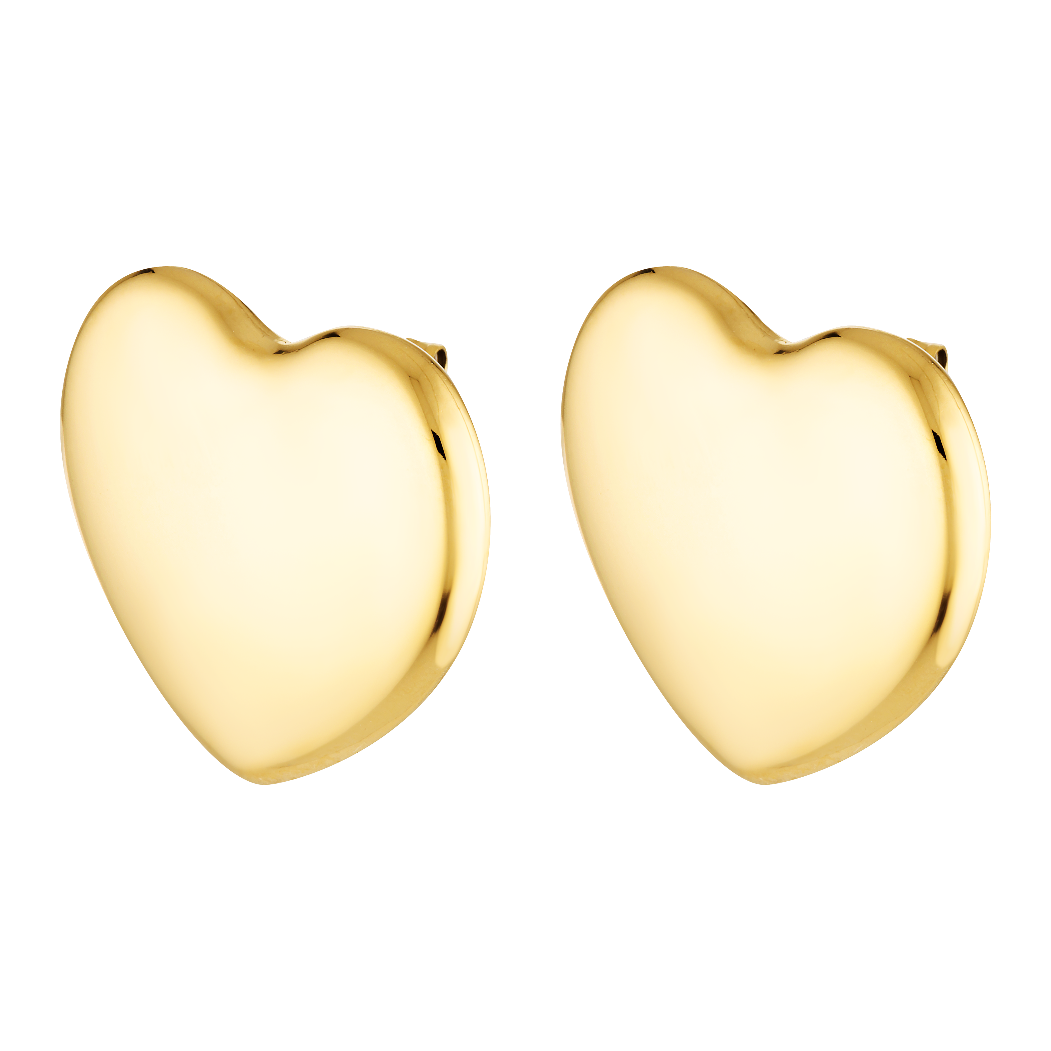 Beautiful puffy heart  studs