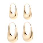 Noma teardrop shape gold vermeil hoops