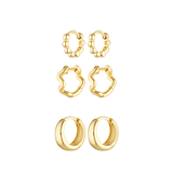 It Girl Stack - 18k Gold Fill huggie earring stack