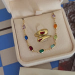 Video of our Multicoloured gemstone necklace 