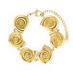 Bracelet made with shell shaped gold pieces 