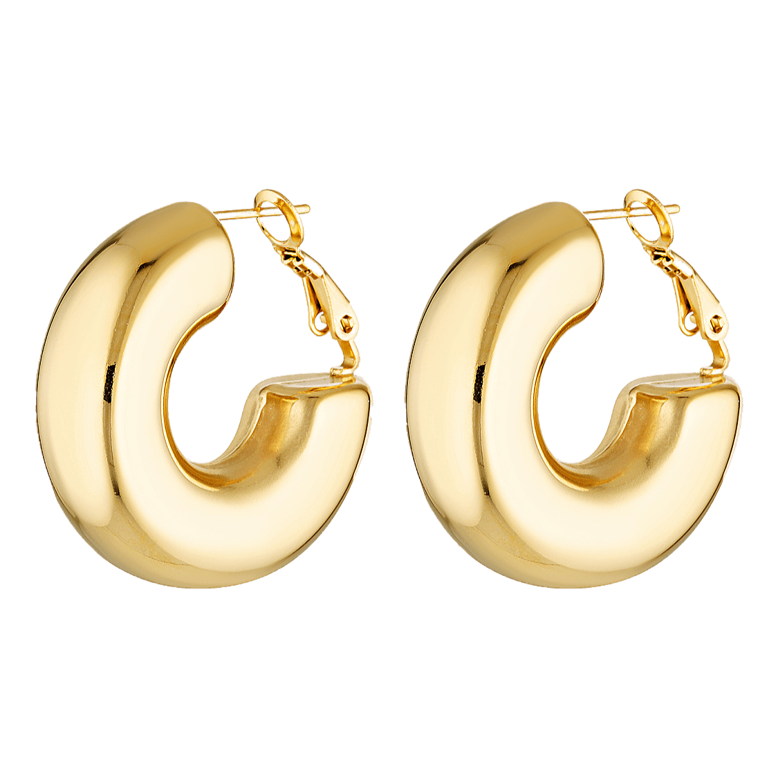 Large gold filled hoops