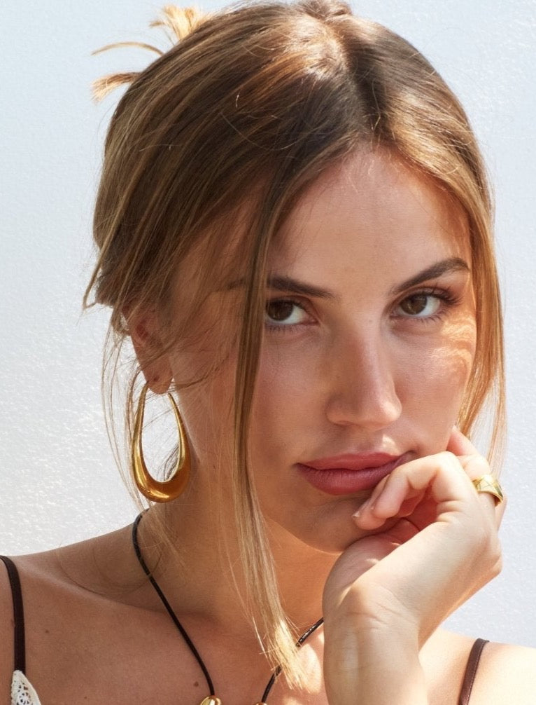 Bixby and Co large structural gold hoops 